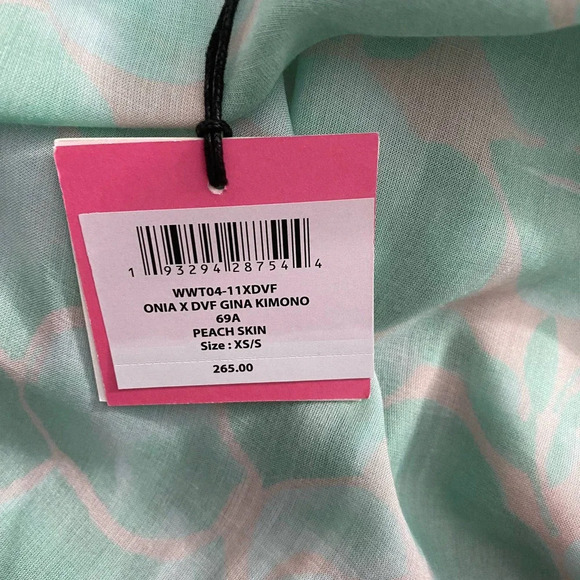 DVF x Onia Gina Wrap Tie Kimono in Peach‎ Skin - Picture 12 of 12